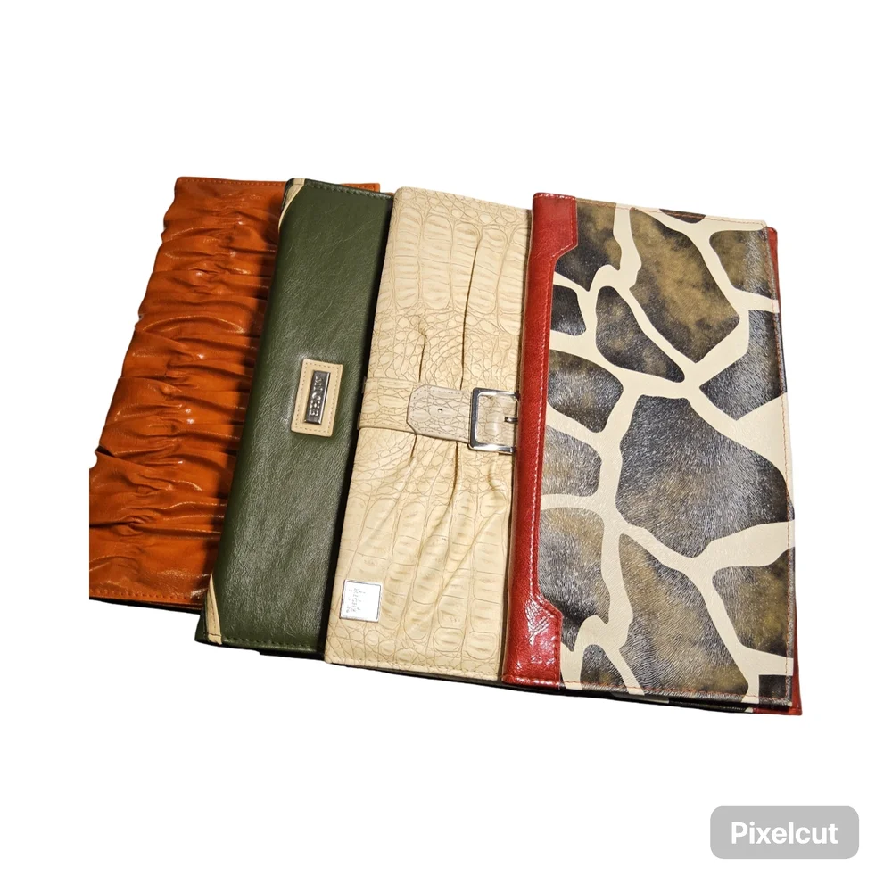 4 Preloved Miche Bag Shell - Orange, Green, Cream, Red